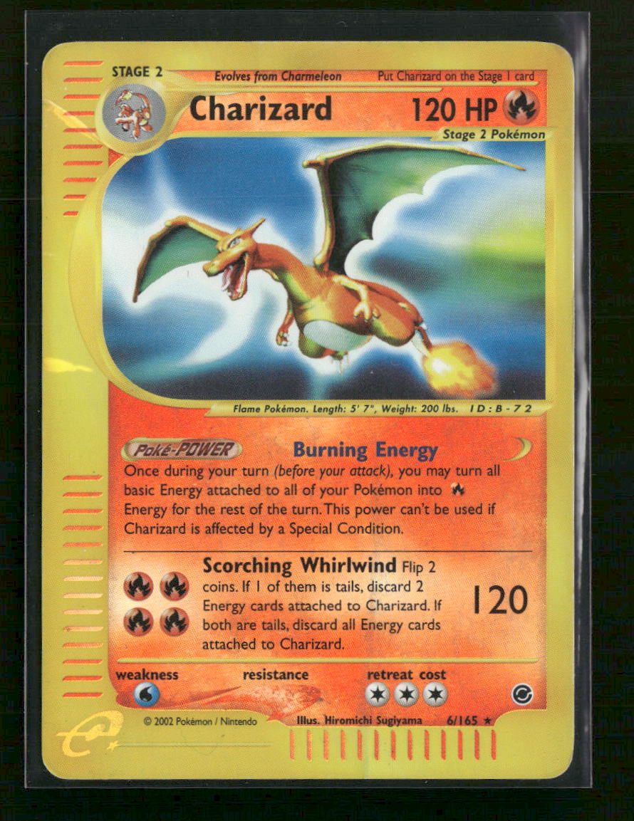 Expedition Charizard (6) Reverse Holo #006/165 *Damaged*
