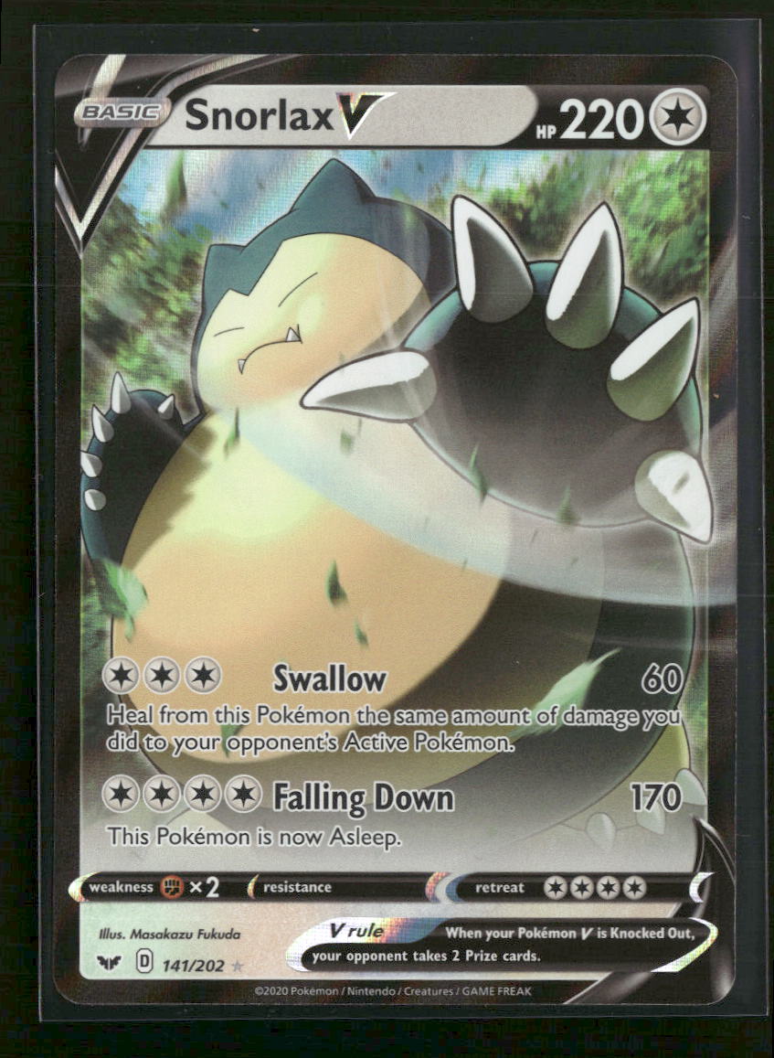SWSH01: Sword & Shield Base Set Snorlax V #141/202