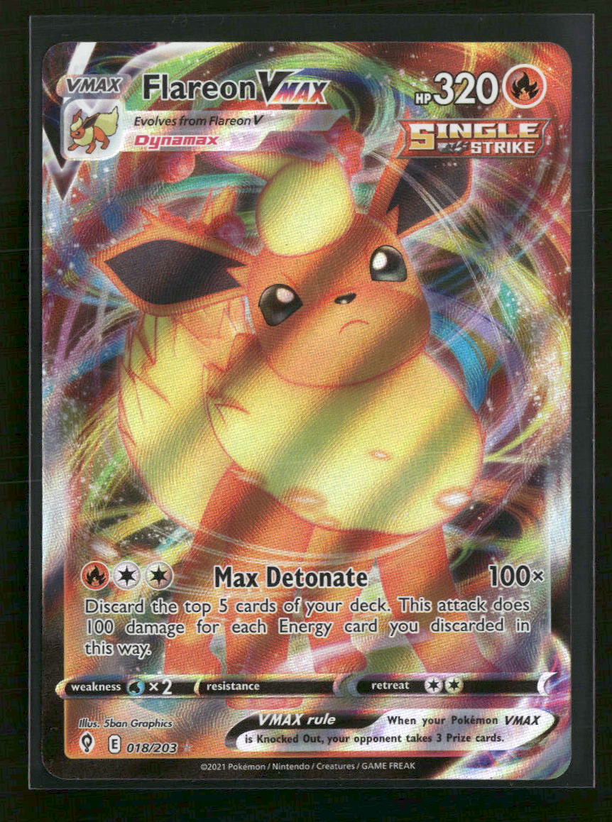 SWSH07: Evolving Skies Flareon VMAX #018/203