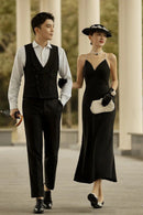 Women's Retro Black Evening Dress Gloves