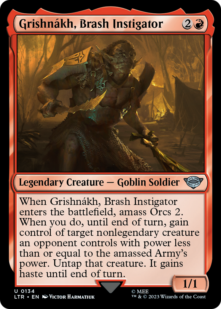 Grishnákh, Brash Instigator (LTR-134) - The Lord of the Rings: Tales of Middle-earth Foil