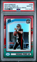 2024 Panini Donruss Optic Preview-Red & Green Michael Penix Jr. 10 PSA #308