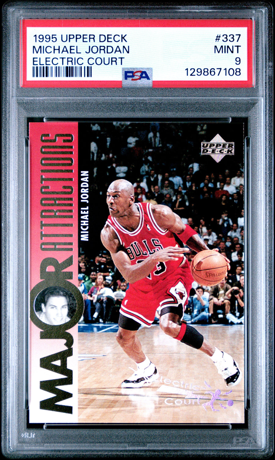 1995 Upper Deck Electric Court Michael Jordan 9 PSA #337