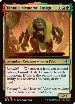 Tannuk, Memorial Ensign (EOE-233) - Edge of Eternities Foil