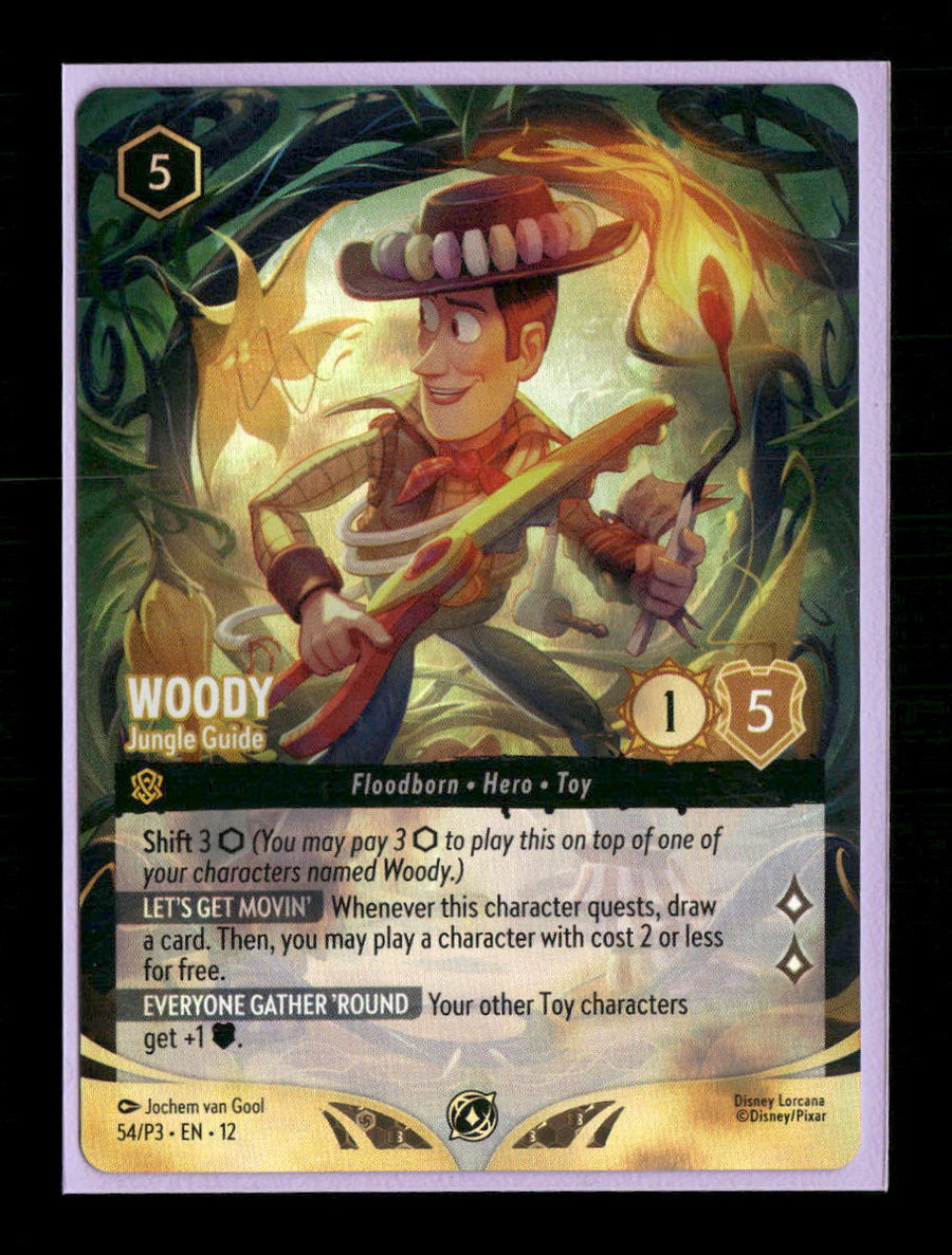 Disney Lorcana Promo Cards Woody - Jungle Guide Championship #54