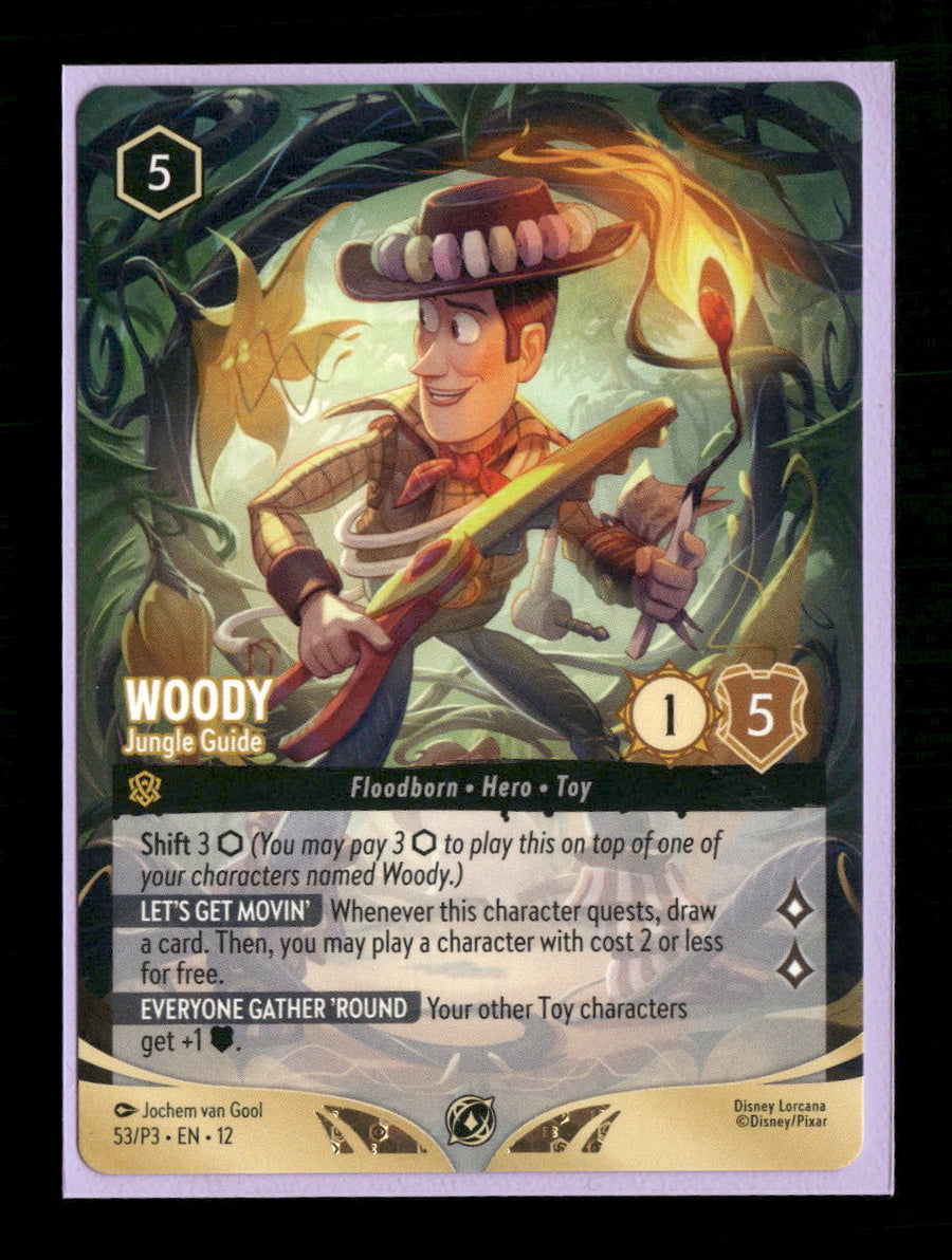 Disney Lorcana Promo Cards Woody - Jungle Guide #53