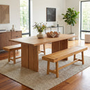 63 Inch Solid Wood Bench for up to 3 People