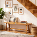 63 Inch Solid Wood Bench for up to 3 People