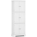 63-Inch Tall Bathroom Storage Cabinet with 6 Doors