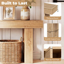 63 Inches Long Console Table Farmhouse Entryway Table with Storage