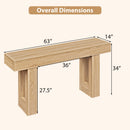 63 Inches Long Console Table Farmhouse Entryway Table with Storage