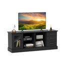 63 Inches Media Console Table with 3 Drawers and 2 Glass Shelves