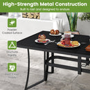 63" x 33" Rectangle Metal Patio Dining Table for 6