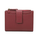 Functional Coin Purse With A Ring-bound Leather Wallet For Women