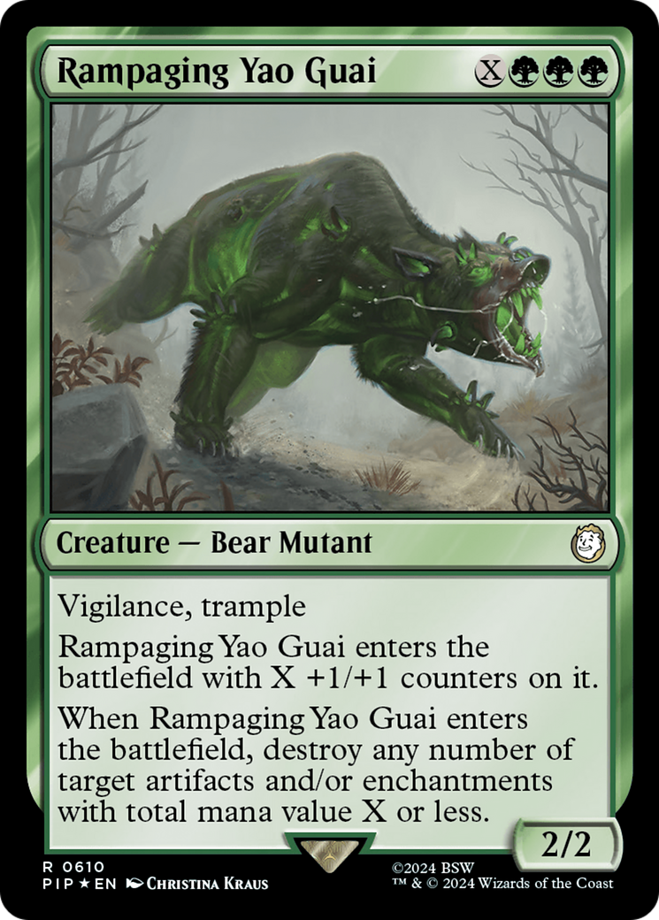 Rampaging Yao Guai (PIP-610) - Fallout Foil