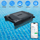 Solar PoweredÊRobotic Pool SkimmerÊAutomatic Swimming Pool Surface Cleaner with 2 Cleaning Modes Dual Charging Methods IPX7 Waterproof 1937sq.ft Cover