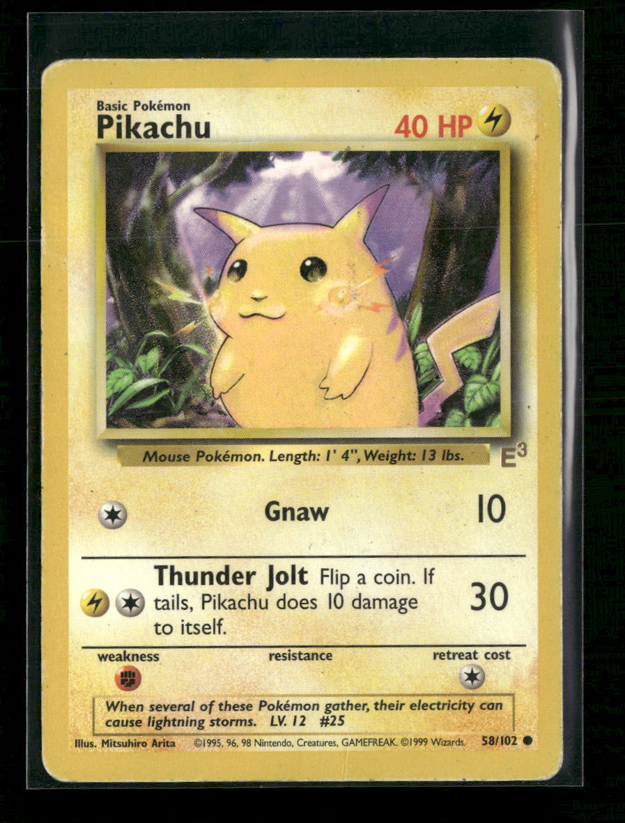 Miscellaneous Cards & Products Pikachu #058/102 *Damaged*