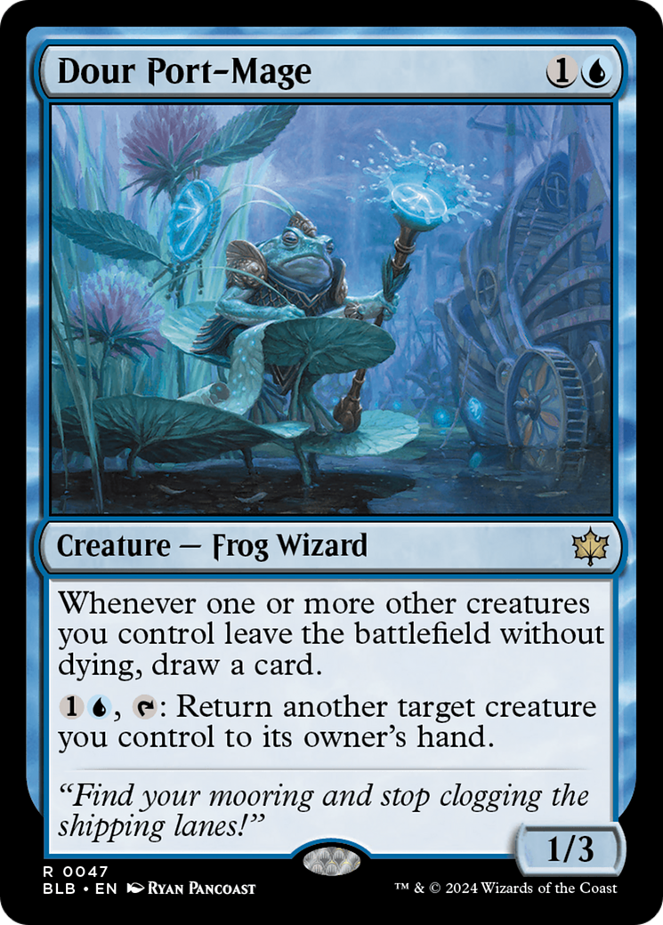 Dour Port-Mage (BLB-047) - Bloomburrow Foil