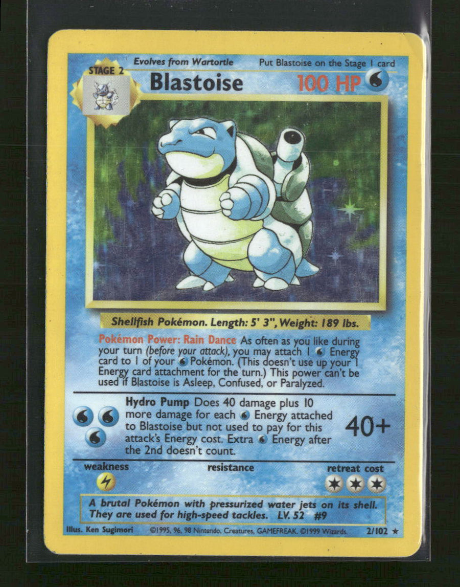 Base Set Blastoise #002/102 Damaged