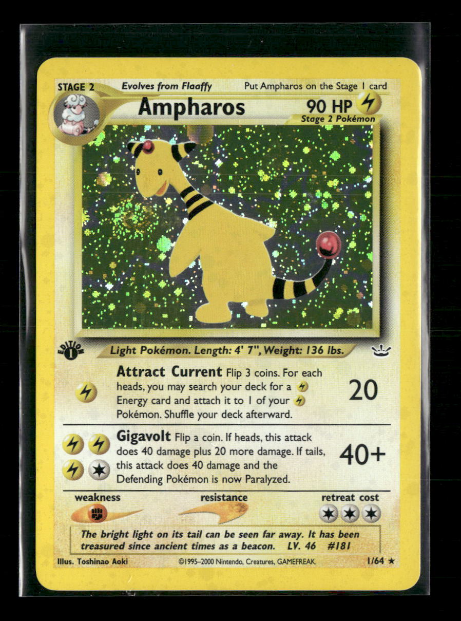 Neo Revelation Ampharos 1st Edition #01/64