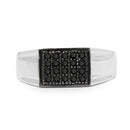 0.30 Carat Genuine Black Diamond .925 Sterling Silver Ring