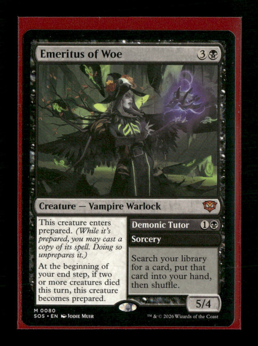 Secrets of Strixhaven Emeritus of Woe (Extended Art) #324