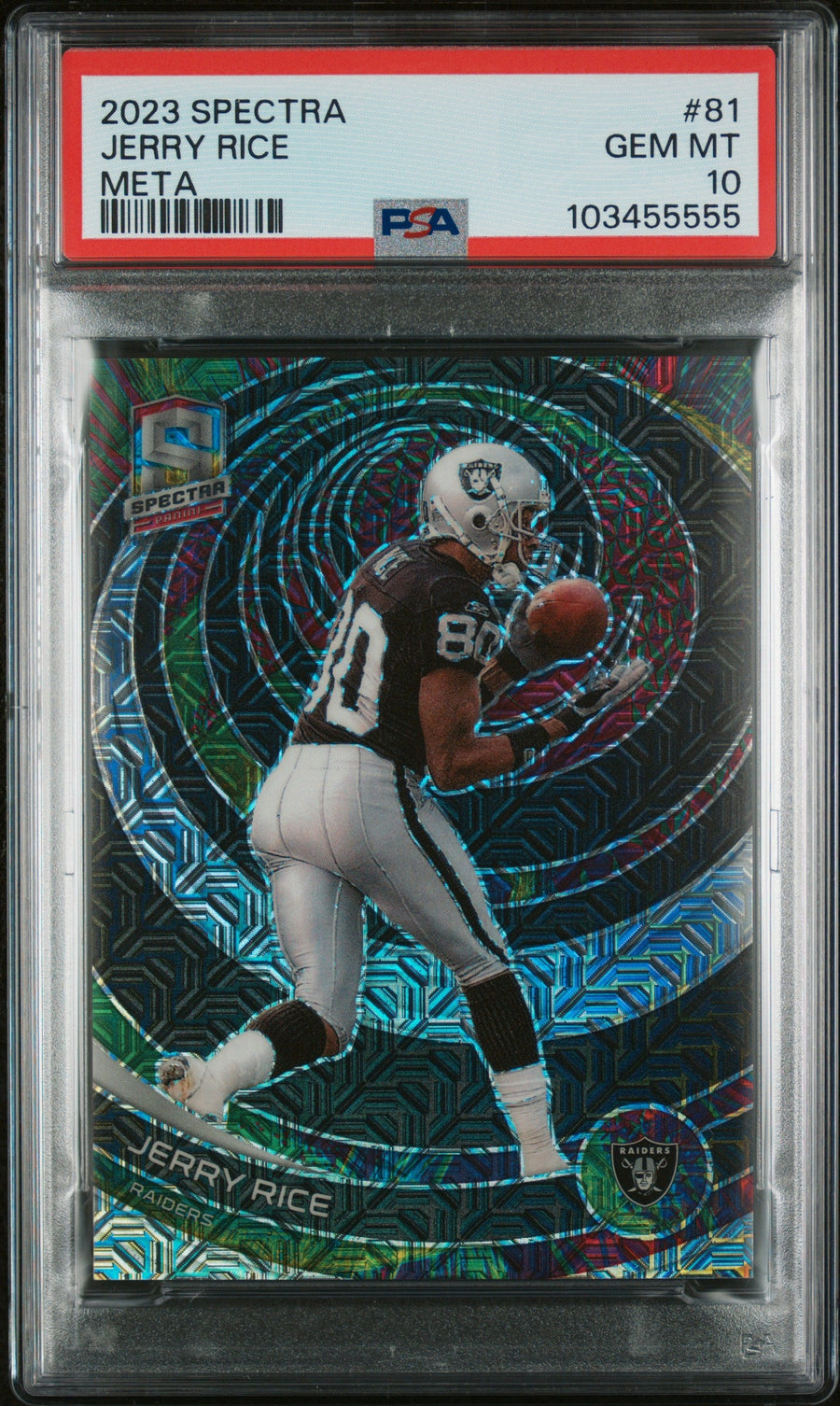 2023 Panini Spectra Meta Jerry Rice 10 PSA #81