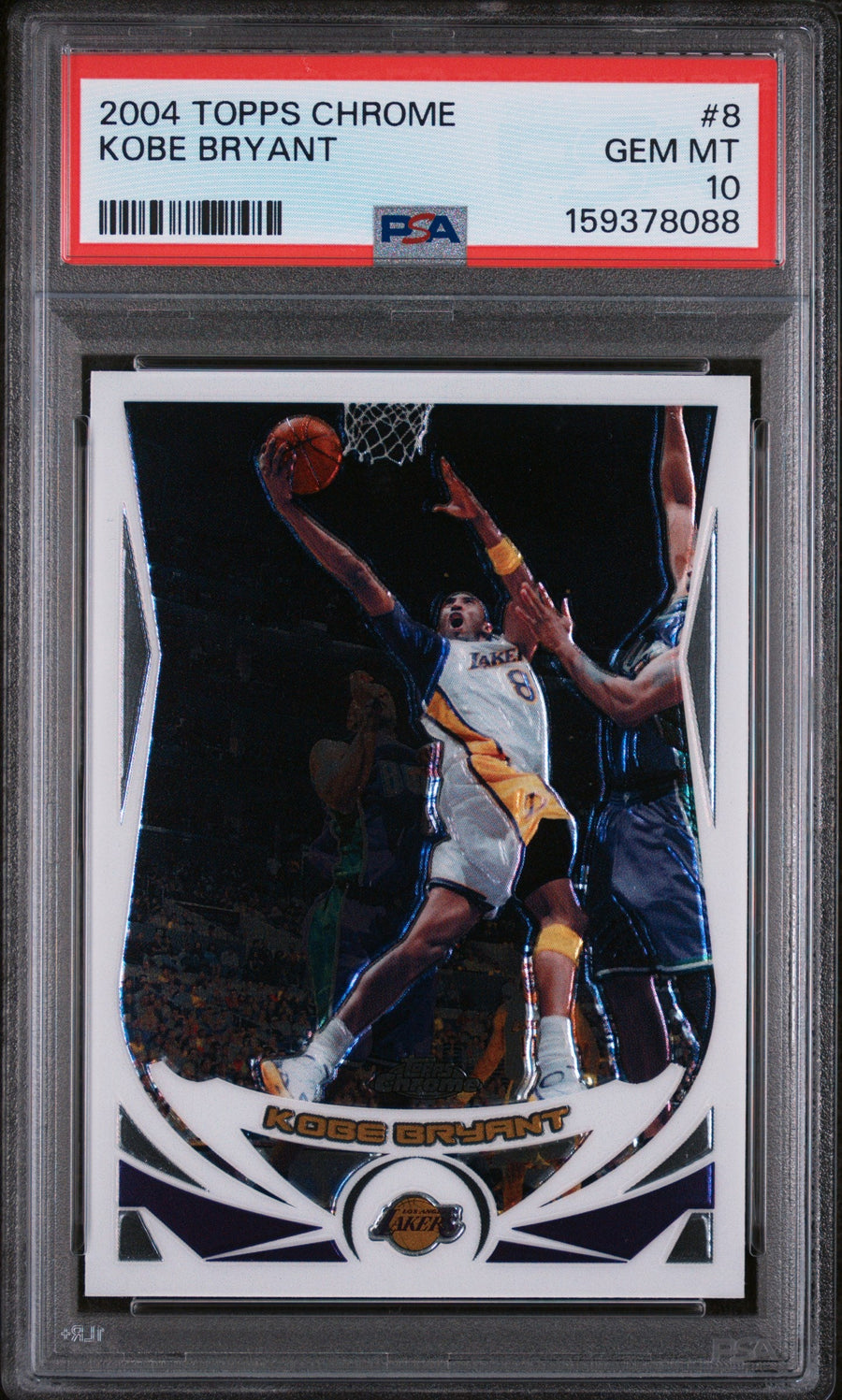 2004 Topps Chrome Kobe Bryant 10 PSA #8