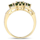 1.26 Carat Genuine Chrome Diopside .925 Sterling Silver Ring
