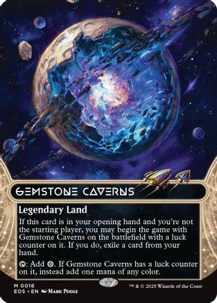Gemstone Caverns (0016) (Borderless) (EOS-016) - Edge of Eternities: Stellar Sights Foil
