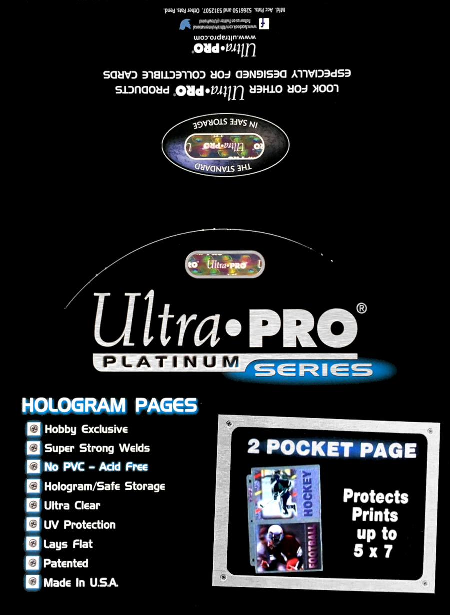Ultra PRO: Platinum Hologram 2-Pocket Pages - 3-Holes (5