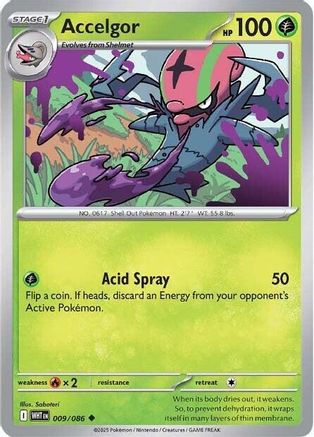 Accelgor 009/086 - SV White Flare Reverse Holofoil