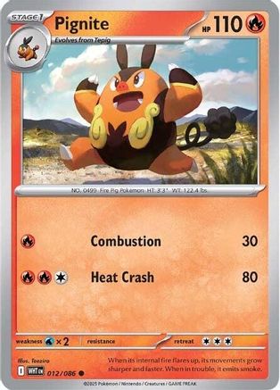 Pignite 012/086 - SV White Flare Reverse Holofoil