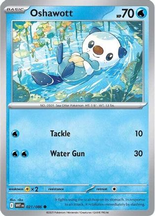 Oshawott 021/086 - SV White Flare Reverse Holofoil