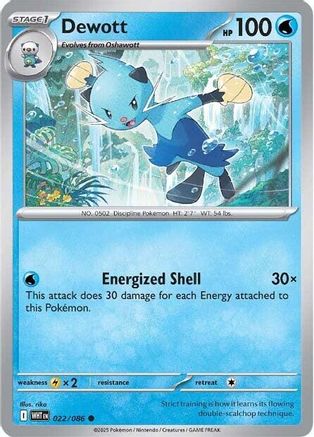 Dewott 022/086 - SV White Flare Reverse Holofoil