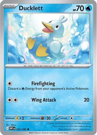 Ducklett 025/086 - SV White Flare Reverse Holofoil