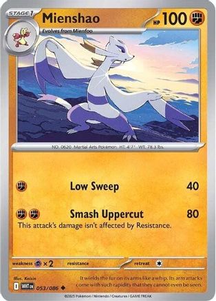 Mienshao 053/086 - SV White Flare Reverse Holofoil