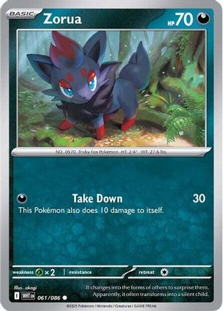Zorua 061/086 - SV White Flare Reverse Holofoil