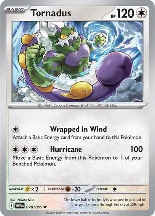 Tornadus 078/086 - SV White Flare Reverse Holofoil