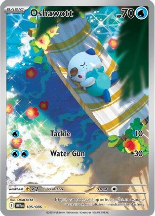 Oshawott 105/086 - SV White Flare Holofoil