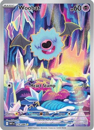 Woobat 119/086 - SV White Flare Holofoil