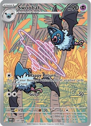 Swoobat 120/086 - SV White Flare Holofoil