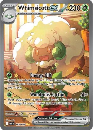 Whimsicott ex 165/086 - SV White Flare Holofoil