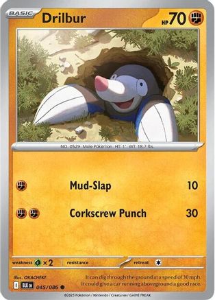 Drilbur 045/086 - SV Black Bolt