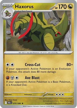 Haxorus 070/086 - SV Black Bolt Reverse Holofoil