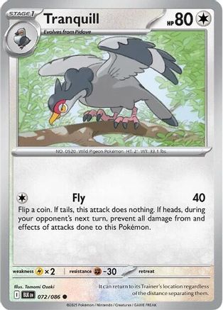 Tranquill 072/086 - SV Black Bolt Reverse Holofoil