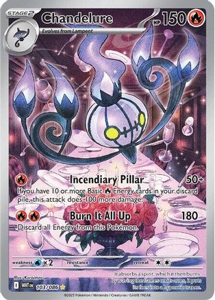 Chandelure 103/086 - SV White Flare Holofoil