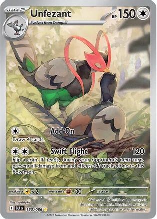 Unfezant 150/086 - SV Black Bolt Holofoil