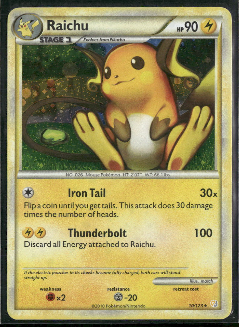 HeartGold SoulSilver Raichu #10/123