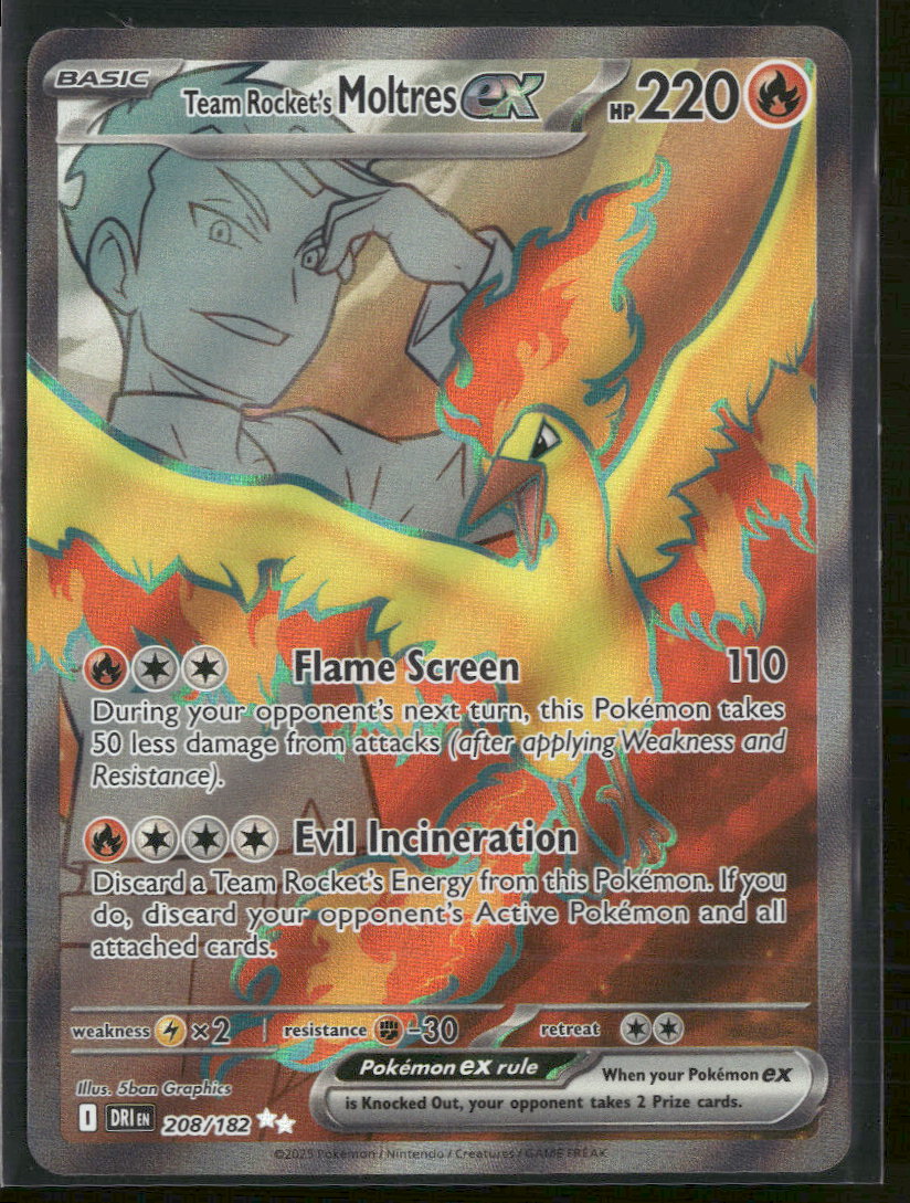 SV10: Destined Rivals Team Rocket's Moltres ex #208/182